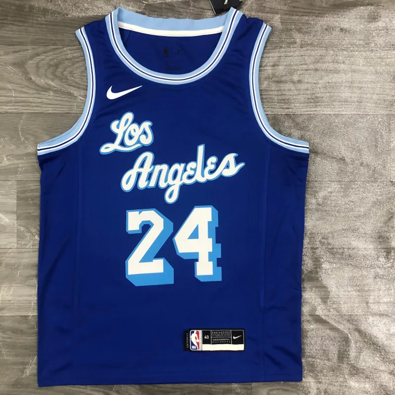 Maglia da uomo blu Los Angeles Lakers 2021/22 Retro Kobe Bryant #24