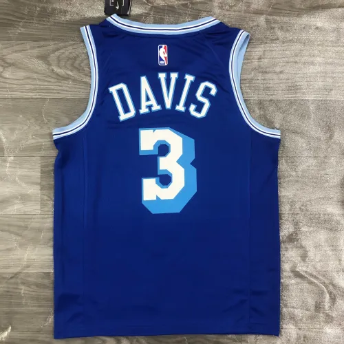 2021/22 Los Angeles Lakers Retro Anthony Davis #3 Blauw Herenshirt