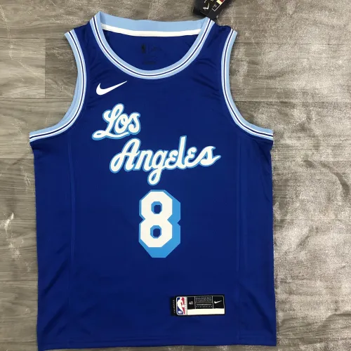 Camisa retrô Kobe Bryant #8 azul masculina do Los Angeles Lakers 2021/22