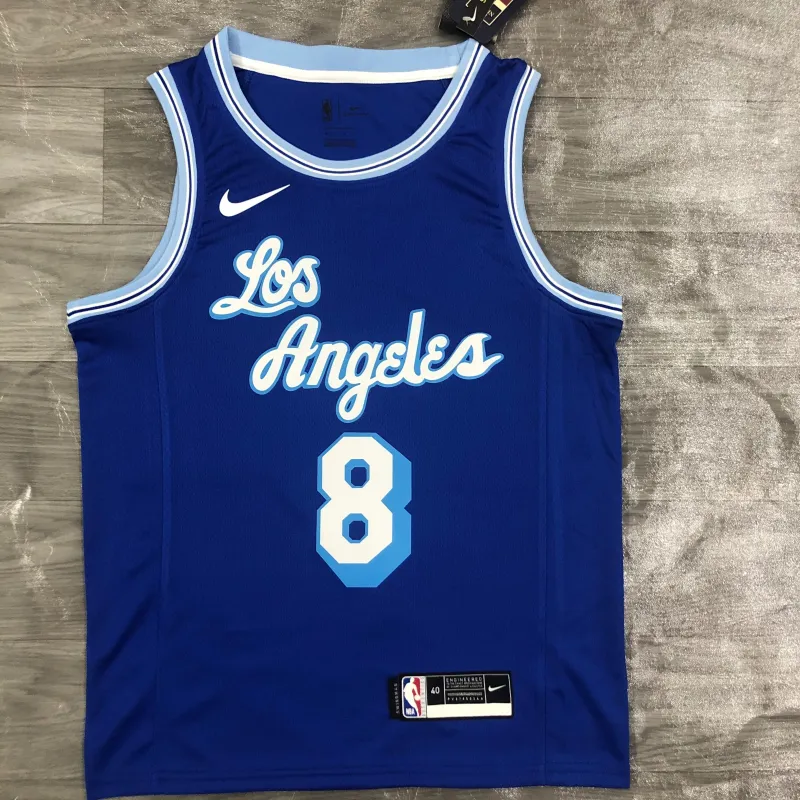 2021/22 Los Angeles Lakers Retro Kobe Bryant #8 Camiseta azul de hombre