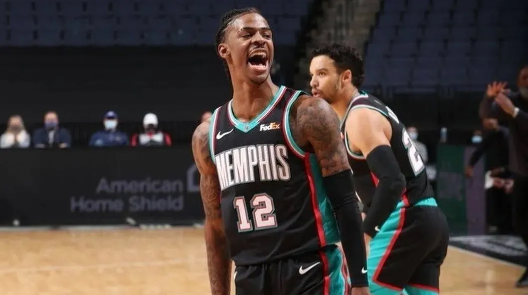 2021/22 Memphis Grizzlies Retro Ja Morant #12 Maglia Uomo