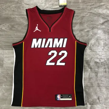2021/22 Miami Heat Jordan Edition V-Ausschnitt Jimmy Butler #22 Herren Trikot
