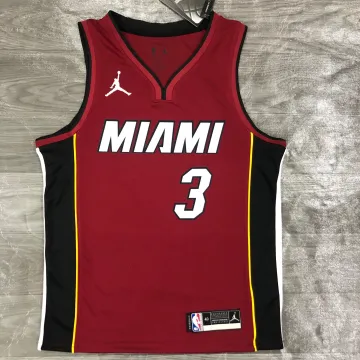 2021/22 Miami Heat Jordan Edition V-Ausschnitt Dwyane Wade #3 Herren Trikot
