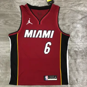 2021/22 Miami Heat Jordan Edition V-Ausschnitt LeBron James #6 Herren-Trikot