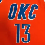2021-22 Oklahoma City Thunder Orange Paul George #13 Maglia da Uomo