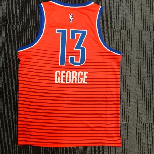 2021-22 Oklahoma City Thunder Orange Paul George #13 Men’s Jersey
