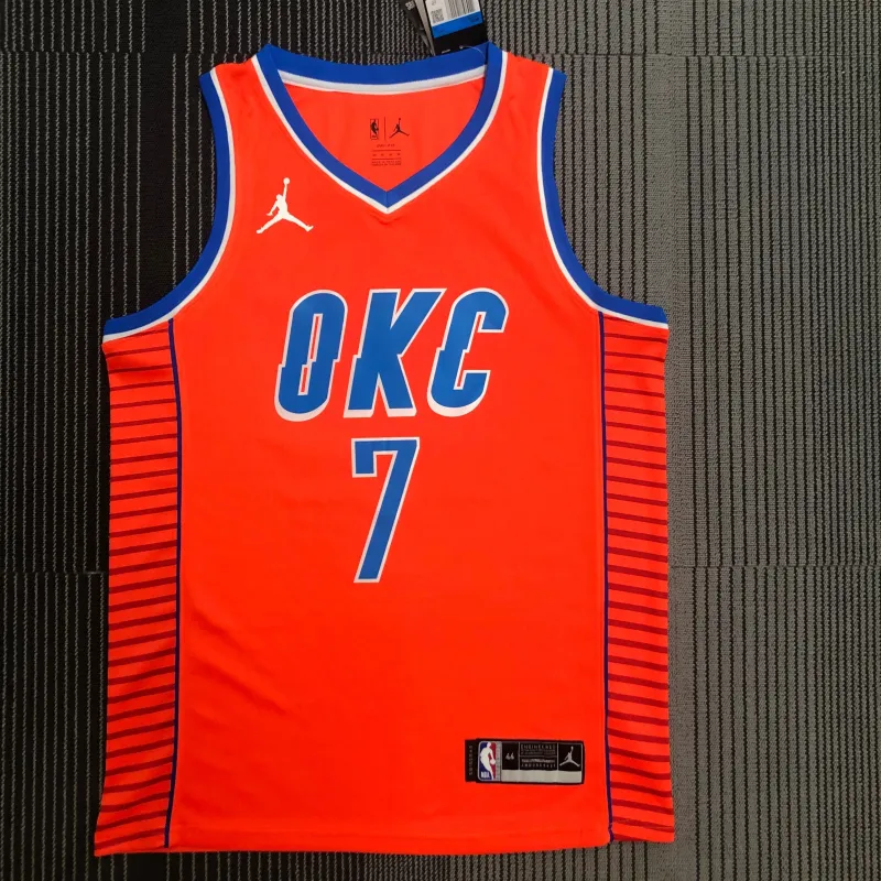 2021-22 Oklahoma City Thunder Orange Carmelo Anthony #7 Maglia da Uomo