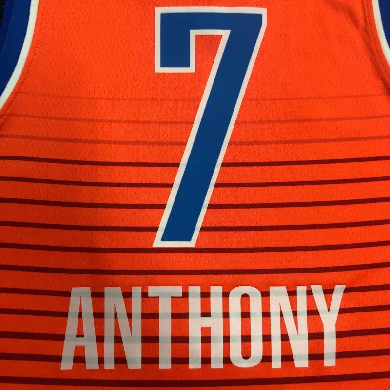 2021-22 Oklahoma City Thunder Orange Carmelo Anthony #7 Maglia da Uomo