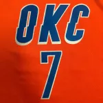 2021-22 Oklahoma City Thunder Orange Carmelo Anthony #7 Maglia da Uomo
