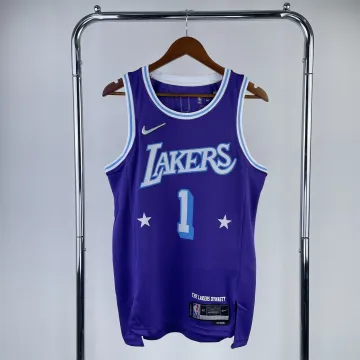 2022/23 Los Angeles Lakers City Edition D'Angelo Russell #1 Camisola para homem