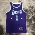 2022/23 Los Angeles Lakers City Edition D'Angelo Russell #1 Camisola para homem