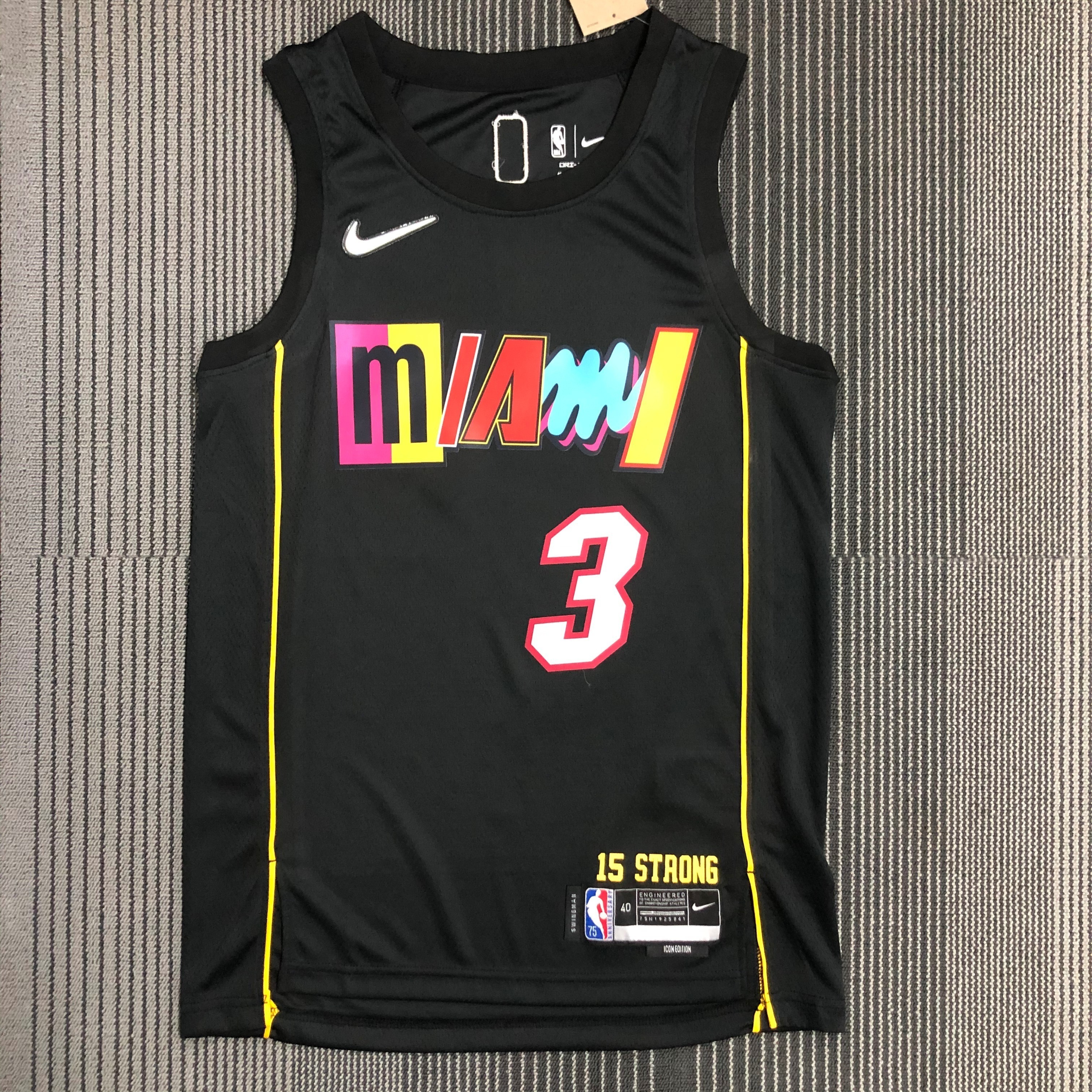 2022/23 Miami Heat City Edition Dwyane Wade #3 Men#039;s Jersey