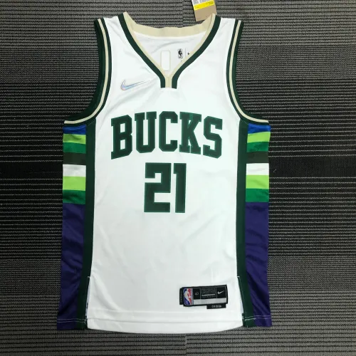 2022/23 Milwaukee Bucks City Edition #21 Camisola para homem