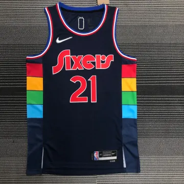 2022/23 Philadelphia 76ers City Edition Joel Embiid #21 Maillot Hommes