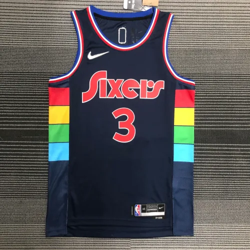 2022/23 Philadelphia 76ers City Edition Allen Iverson #3 Camisola para homem