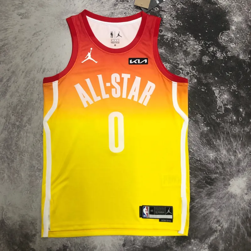 2023/24 Boston Celtics All-Star Jayson Tatum #0 Yellow Men’s Jersey