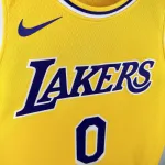 2023/24 Los Angeles Lakers Russell Westbrook #0 Yellow Men’s Jersey