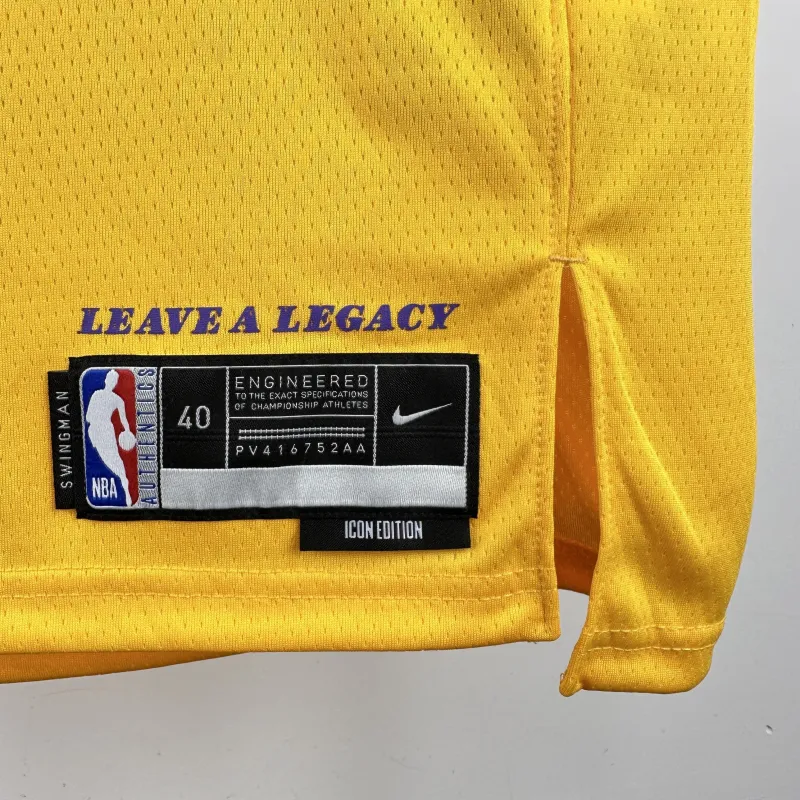 2023/24 Los Angeles Lakers Russell Westbrook #0 Yellow Men’s Jersey
