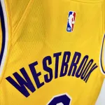 2023/24 Los Angeles Lakers Russell Westbrook #0 Yellow Men’s Jersey
