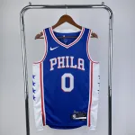 2023/24 Philadelphia 76ers Blue Tyrese Maxey #0 Men's Jersey 2023/24 Philadelphia 76ers Blue Tyrese Maxey #0 Men’s Jersey