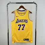 2023/24 Los Angeles Lakers Luka Doncic #77 Jaune Maillot Hommes 2023/24 Los Angeles Lakers Luka Doncic #77 Yellow Men’s Jersey