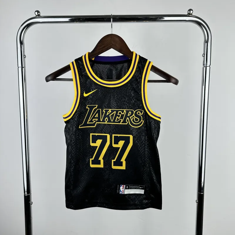 2023/24 Los Angeles Lakers Luka Doncic #77 Youth Snakeskin Jersey