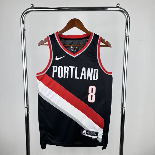 2023/24 Portland Trail Blazers Away Black Deni Avdija #8 Jersey | NBA Swingman Jersey