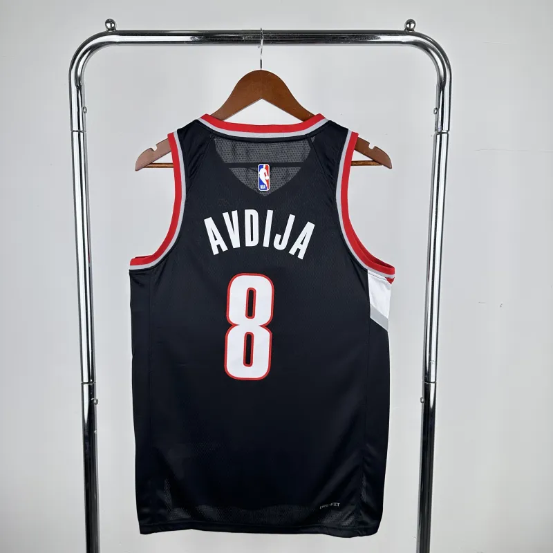 2023/24 Portland Trail Blazers Away Black Deni Avdija #8 Jersey | NBA Swingman Jersey