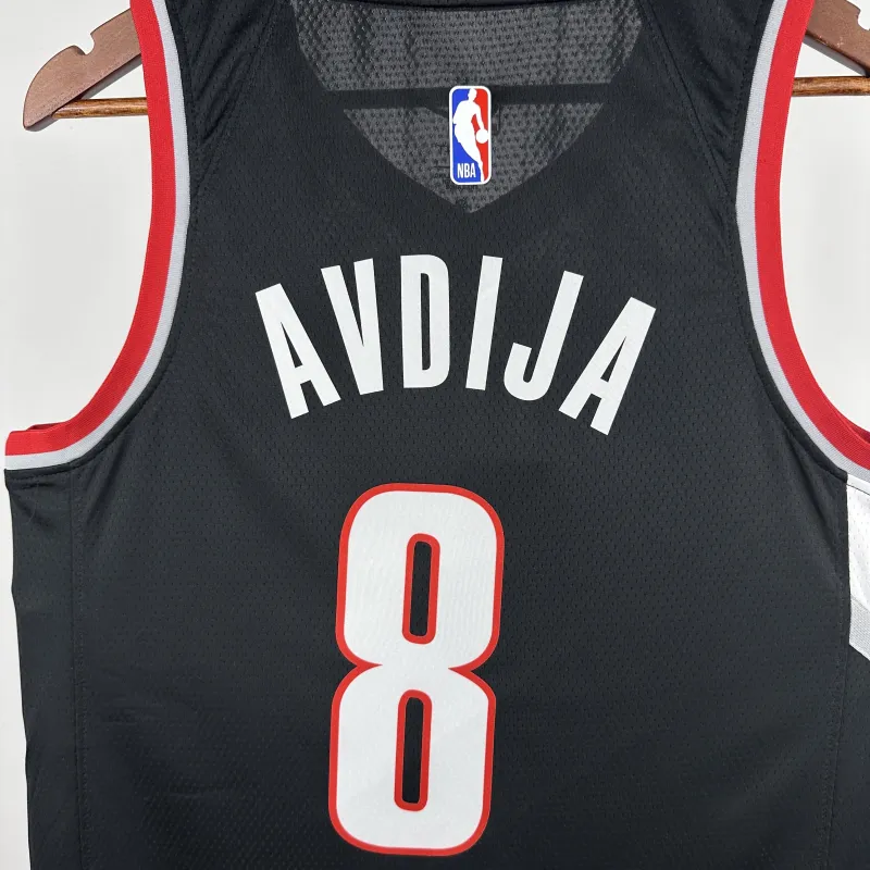 2023/24 Portland Trail Blazers Away Black Deni Avdija #8 Jersey | NBA Swingman Jersey