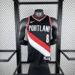 2023/24 Portland Trail Blazers Away Black Deni Avdija #8 Jersey | NBA Swingman Jersey