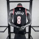 2023/24 Portland Trail Blazers Away Black Deni Avdija #8 Jersey | NBA Swingman Jersey