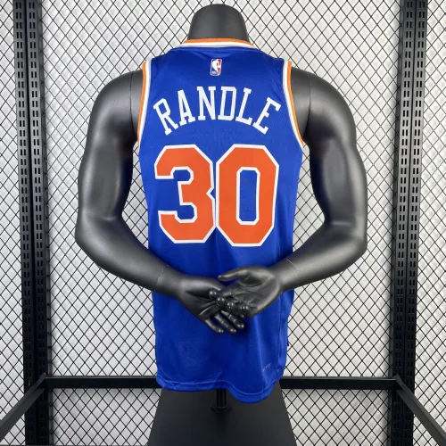 2023/24 New York Knicks Away Blue Julius Randle #30 Jersey | NBA Swingman Jersey