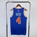 2023/24 New York Knicks Away Blue Derrick Rose #4 Jersey | NBA Swingman Jersey