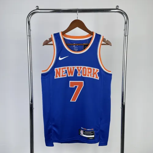 2023/24 New York Knicks Uitshirt Blauw Carmelo Anthony #7 | NBA Swingman Shirt