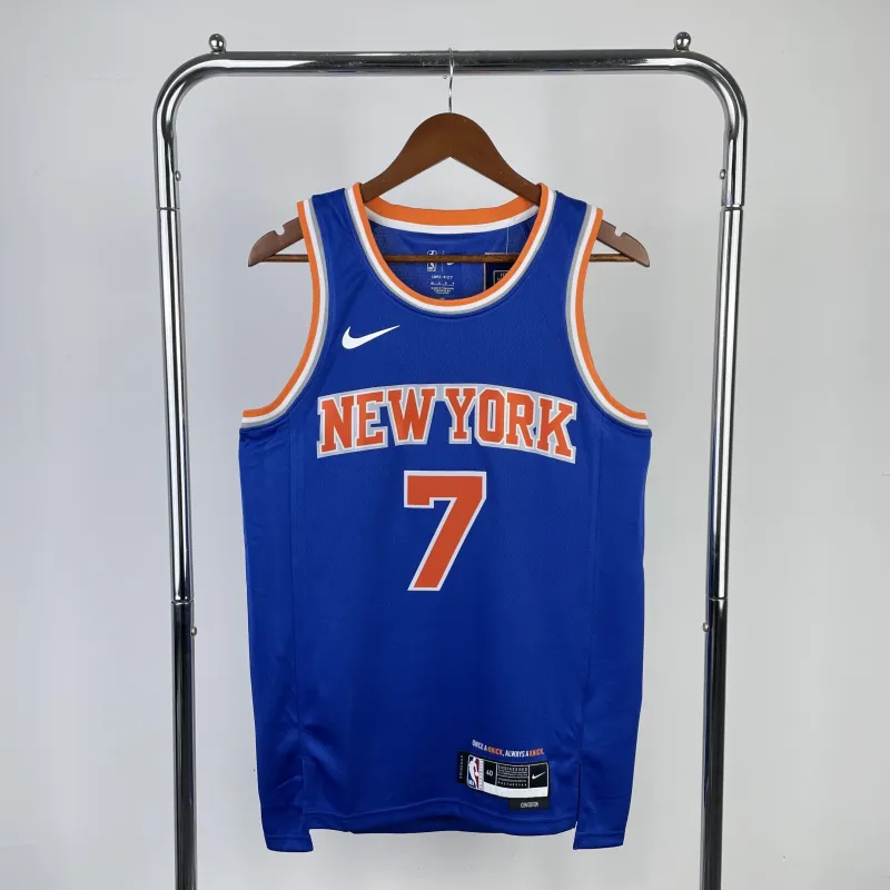2023/24 New York Knicks Away Blue Carmelo Anthony #7 Jersey | NBA Swingman Jersey