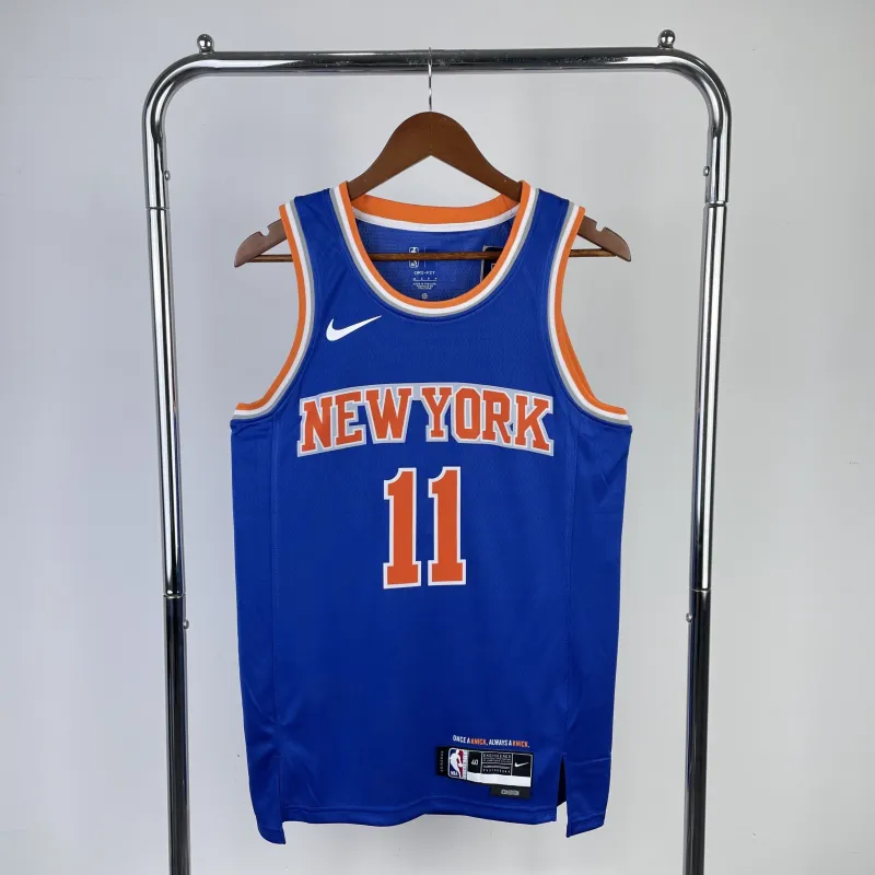 2023/24 New York Knicks Away Blue Jalen Brunson #11 Jersey | NBA Swingman Jersey