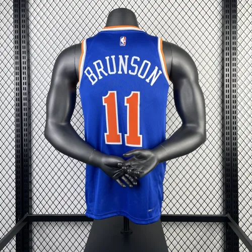 2023/24 New York Knicks Away Blue Jalen Brunson #11 Jersey | NBA Swingman Jersey