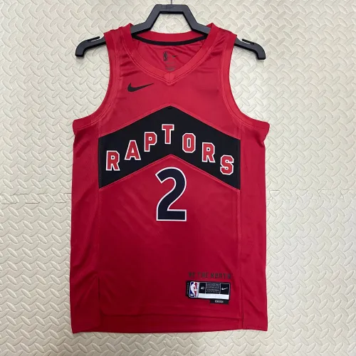 2023/24 Toronto Raptors Away Red Kawhi Leonard #2 Jersey | NBA Swingman Jersey