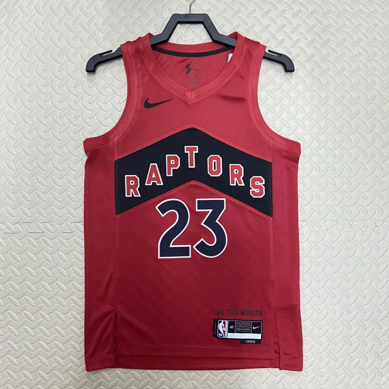 2023/24 Toronto Raptors Away Red Fred VanVleet #23 Jersey | NBA Swingman Jersey