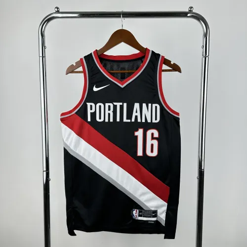 Camiseta negra Donovan Clingan #16 de los Portland Trail Blazers 2023/24 | Camiseta Swingman de la NBA