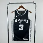 Maglia nera Chris Paul #3 dei San Antonio Spurs stagione 2023/24 | Maglia Swingman NBA 2023/24 San Antonio Spurs Black Chris Paul #3 Jersey | NBA Swingman Jersey