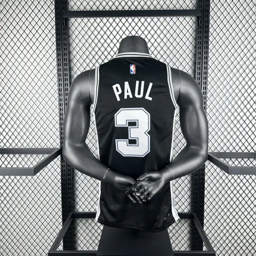 2023/24 San Antonio Spurs Preto Chris Paul #3 Jersey | NBA Swingman Jersey