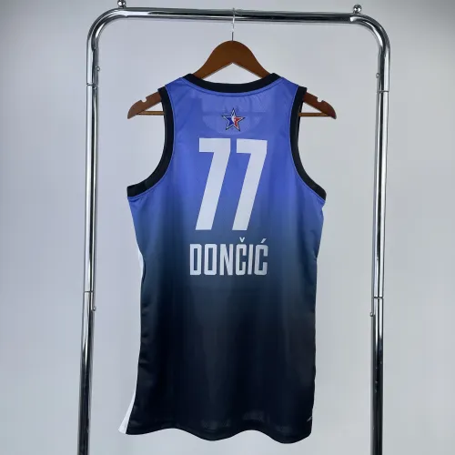Maillot All-Star bleu Luka Doncic 2023/24 des Dallas Mavericks (référence #77) pour homme