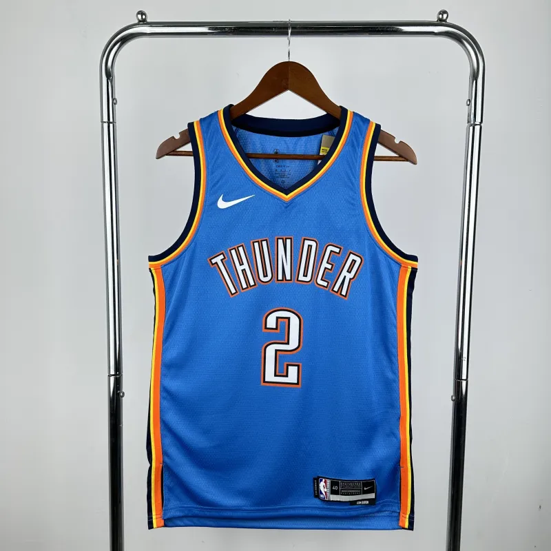 2023-24 Oklahoma City Thunder Blue Shai Gilgeous-Alexander #2 Men’s Jersey