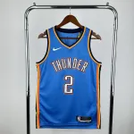 Camiseta de hombre Oklahoma City Thunder Blue Shai Gilgeous-Alexander #2 2023-24 2023-24 Oklahoma City Thunder Blue Shai Gilgeous-Alexander #2 Men’s Jersey