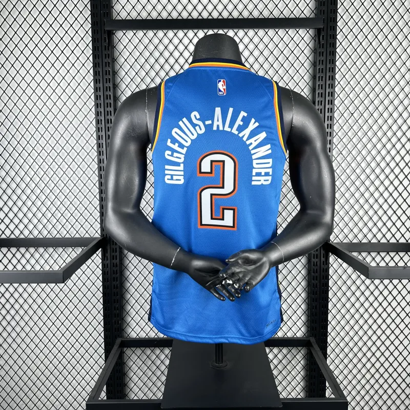 2023-24 Oklahoma City Thunder Blue Shai Gilgeous-Alexander #2 Men’s Jersey