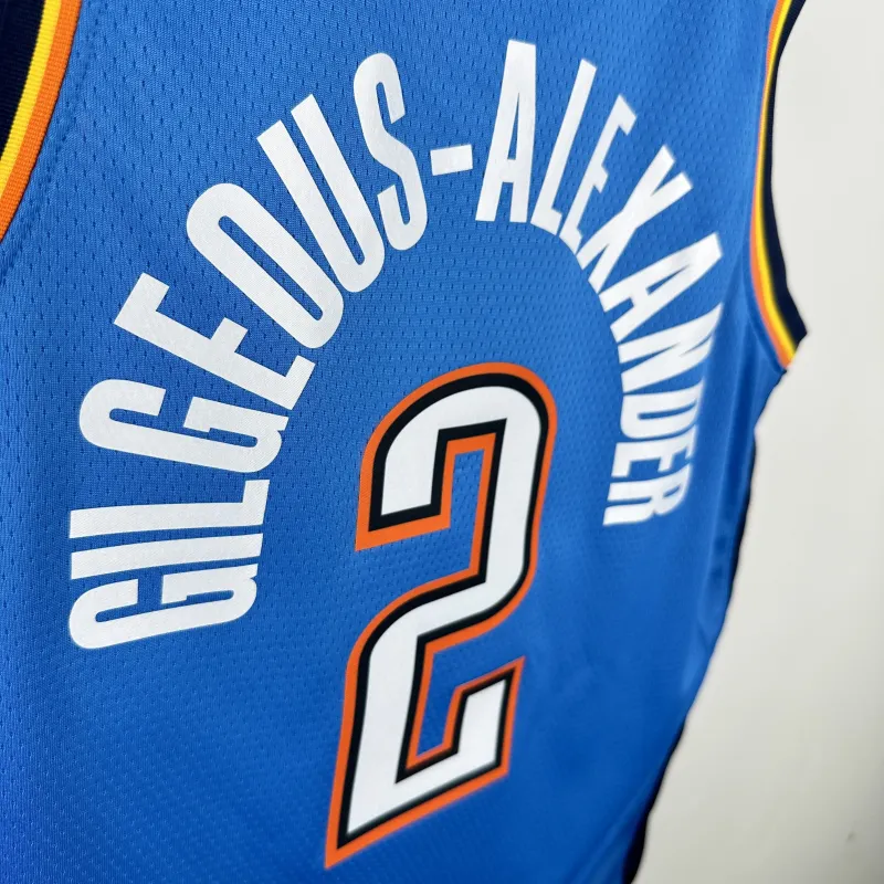 2023-24 Oklahoma City Thunder Blue Shai Gilgeous-Alexander #2 Men’s Jersey