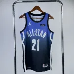 2023/24 Philadelphia 76ers Camiseta All-Star Azul Joel Embiid #21 Hombre