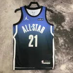 2023/24 Philadelphia 76ers Camiseta All-Star Azul Joel Embiid #21 Hombre