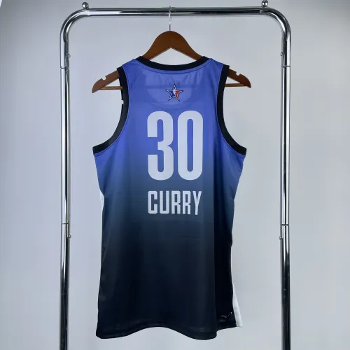 2023/24 Golden State Warriors All-Star Blau Stephen Curry #30 Herren Trikot